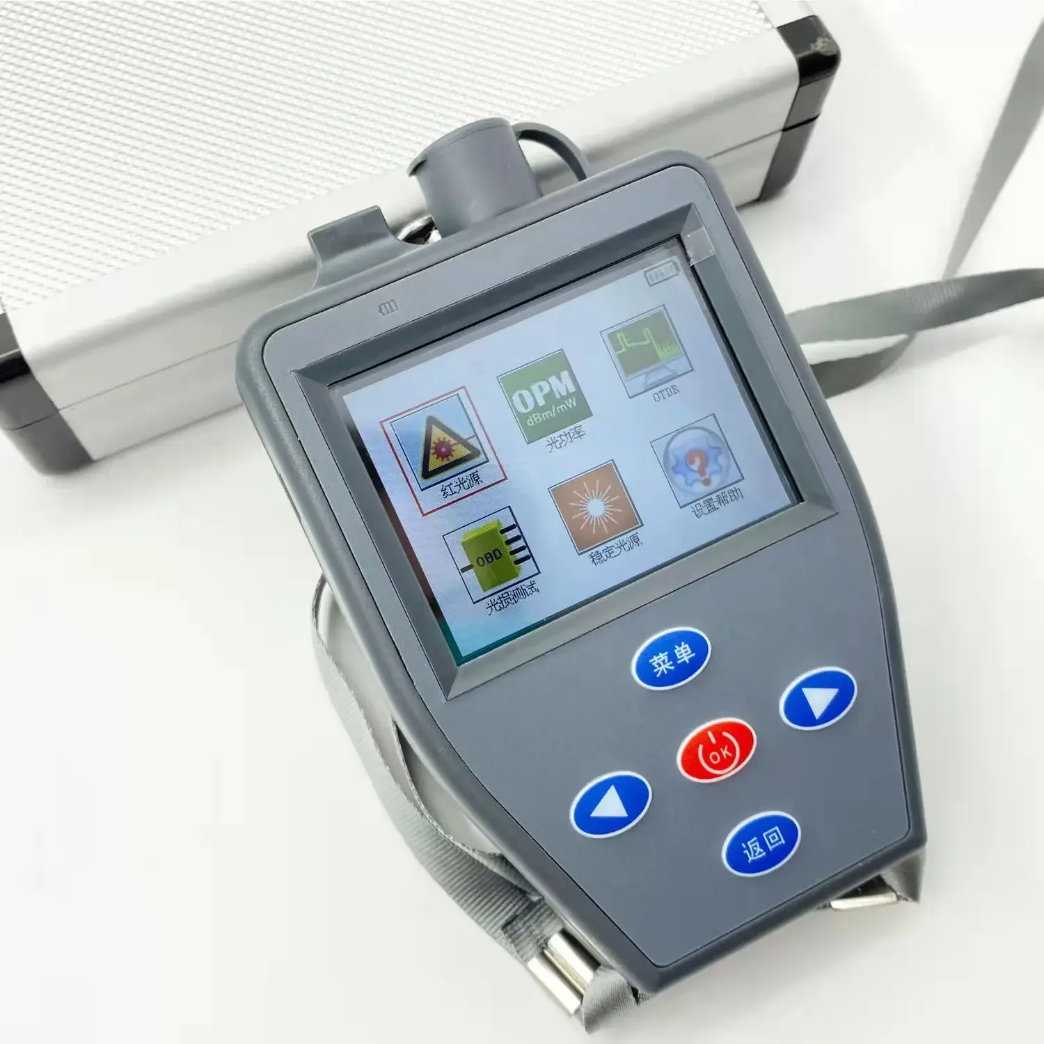 Portuguese Active Fiber OTDR Handheld Mini with Optical Power Meter Stable Light Source VFL Multifunction Fibre Optique Tester