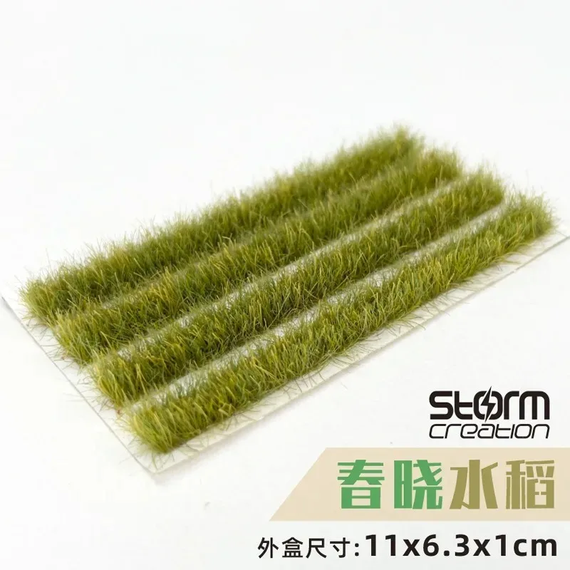 Ho Scale Miniature Rice Field Wheat Field Scene Model 1:87 Grass Cluster Toys Military Farm Scene Landscape for Diy Model Making