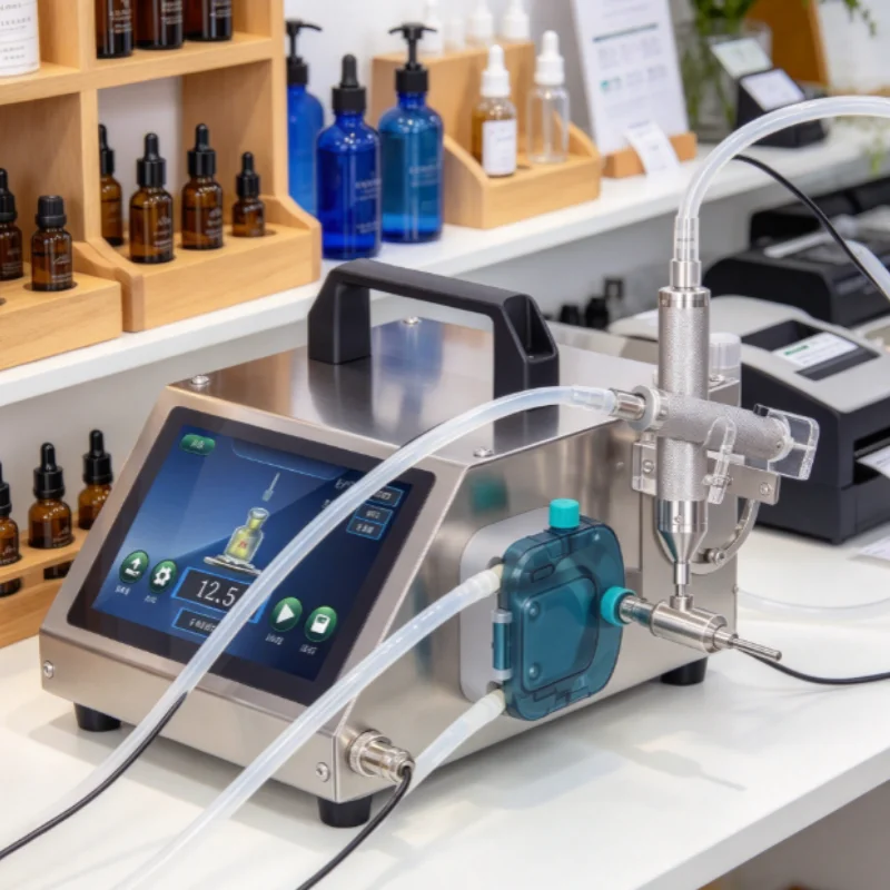 Handheld Peristaltic Pump, Automatic Liquid Filler for Perfume, Essential Oil, Lab Bottles, 110V/220V