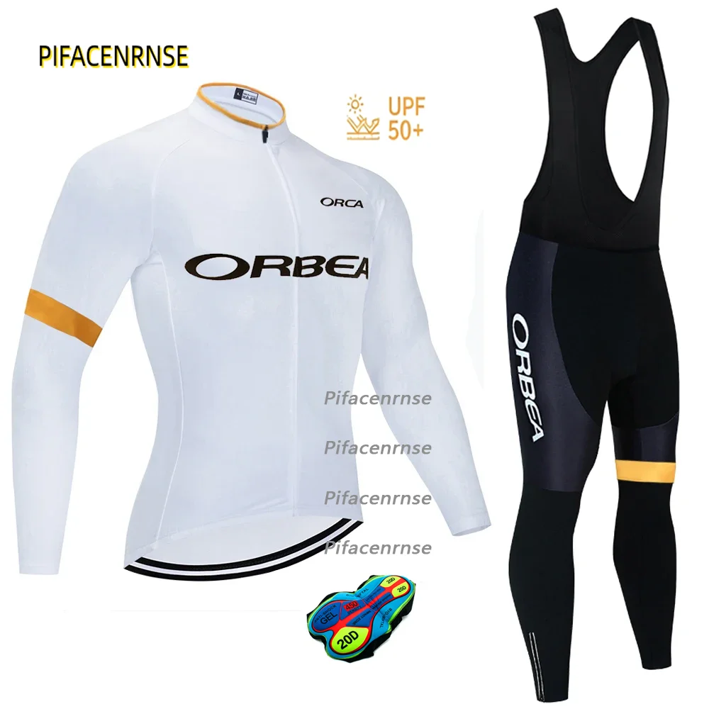 Chaqueta de Ciclismo de Invierno ORCA Negra, Conjunto de Pantalones y Jersey Térmico de Forro Polar para Hombre y Mujer, Ropa de Ciclismo de Equipo, Ropa para Bicicleta