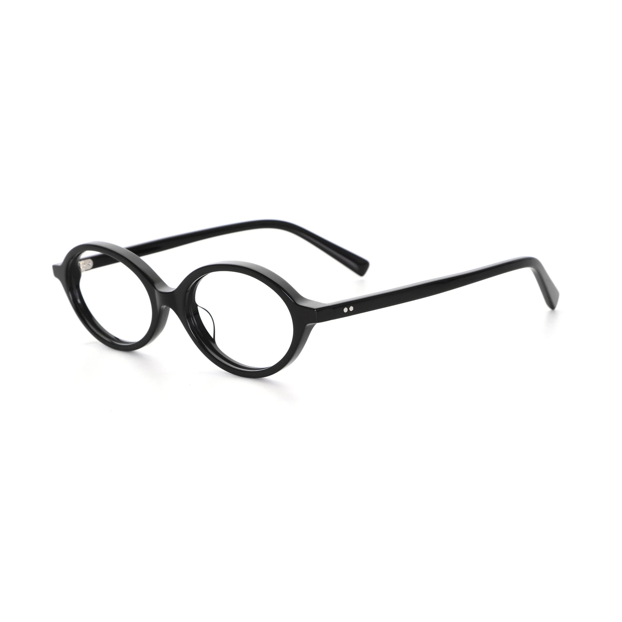 

Vintage Black Acetate Oval Women's Glasses Men's Acetate Optical Glasses Female Brand Designer Mm Style Korean Glasses