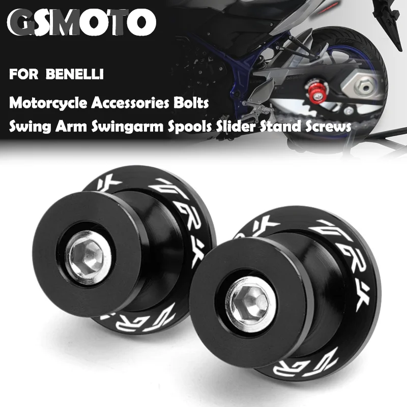 For Benelli TRK 502 502X 251 Trk502 Trk502x Trk251 CNC Swingarm Spools Sliders Stand Screws Accessories 6MM Swing Arm Bolts