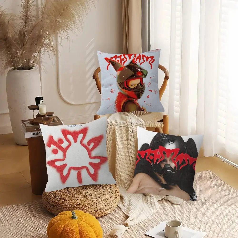 Singer Rosalia Motomami Double-sided Printed pillow cover Short plush Suitable living rooms bedrooms sofas throw cushion cover