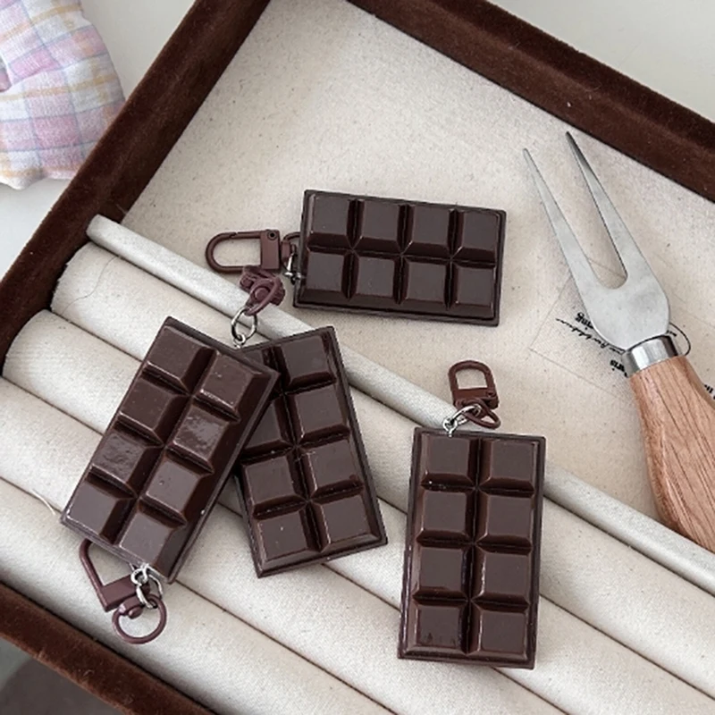 1 Piece Bag Phone Pendant New Modern Simplicity Simulated Cute Food Chocolate Keychain Decorative Business Gift Key Chain