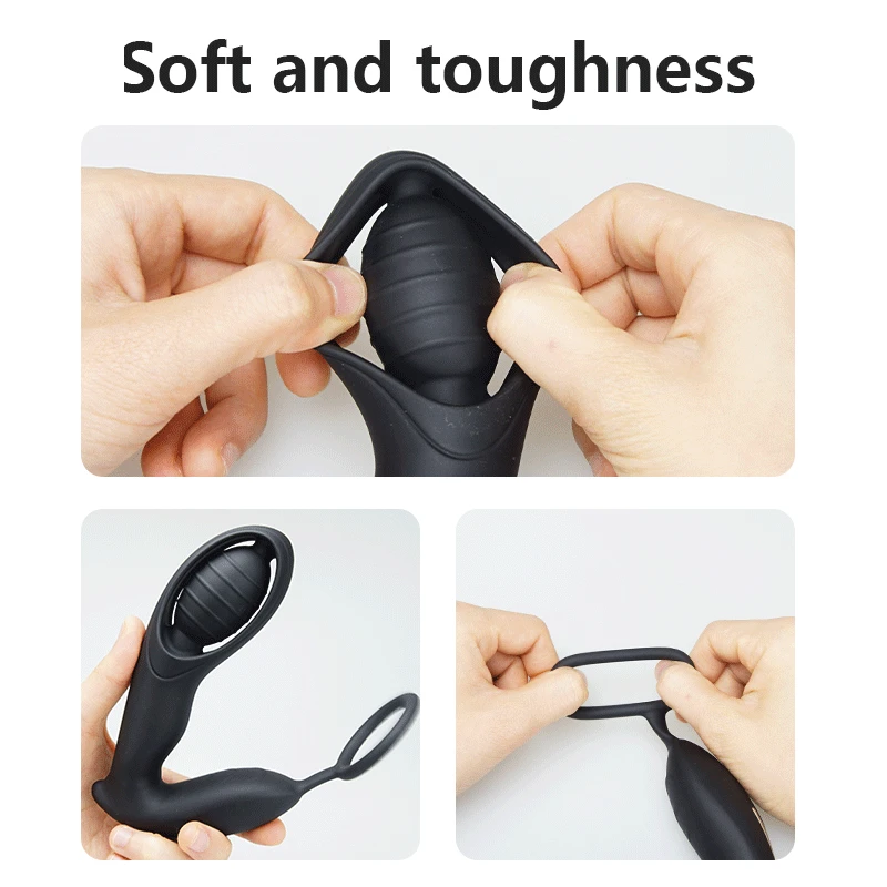 Remote Prostate Massager Anal Vibrator Toys Dildo Male Messager with Ring for Men A Powerful Motor with a Hollow Design