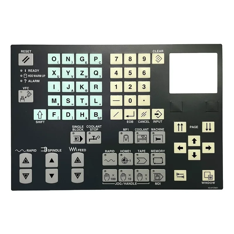For MAZAK LGMAZAK System Operation Panel Key Membrane KS-6YZM01 KS-6YZL01B Button Film