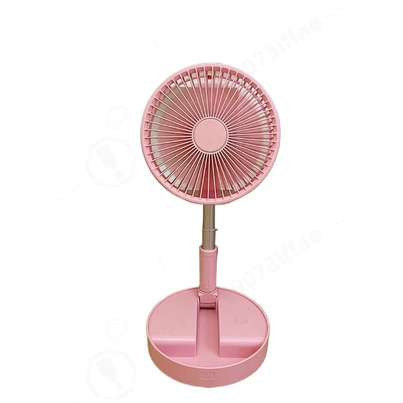 Foldable Retractable Desktop Air Circulation Fan USB Rechargeable Portable Mini Cooling Fan Compact Storage Designl Indoor Use