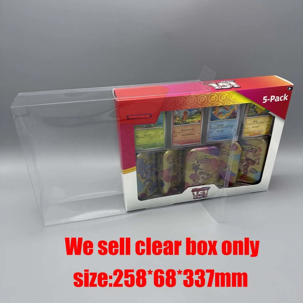 

10PCS For PTCG US Pokomoe 51 Metal Box 5-Pack Clear Protective Storage Case box