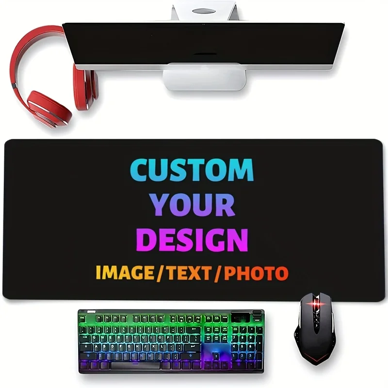 

Большой коврик для мыши по индивидуальному заказу с удлиненным противоскользящим резиновым дном, прочным и моющимся, подходит для профессионалов и геймеров.