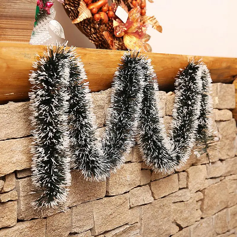 1PCS 2M Christmas Eve Decoration Bar Tops Ribbon Garland Christmas Tree Kitchen Ornaments Wedding Party Decoration Prop