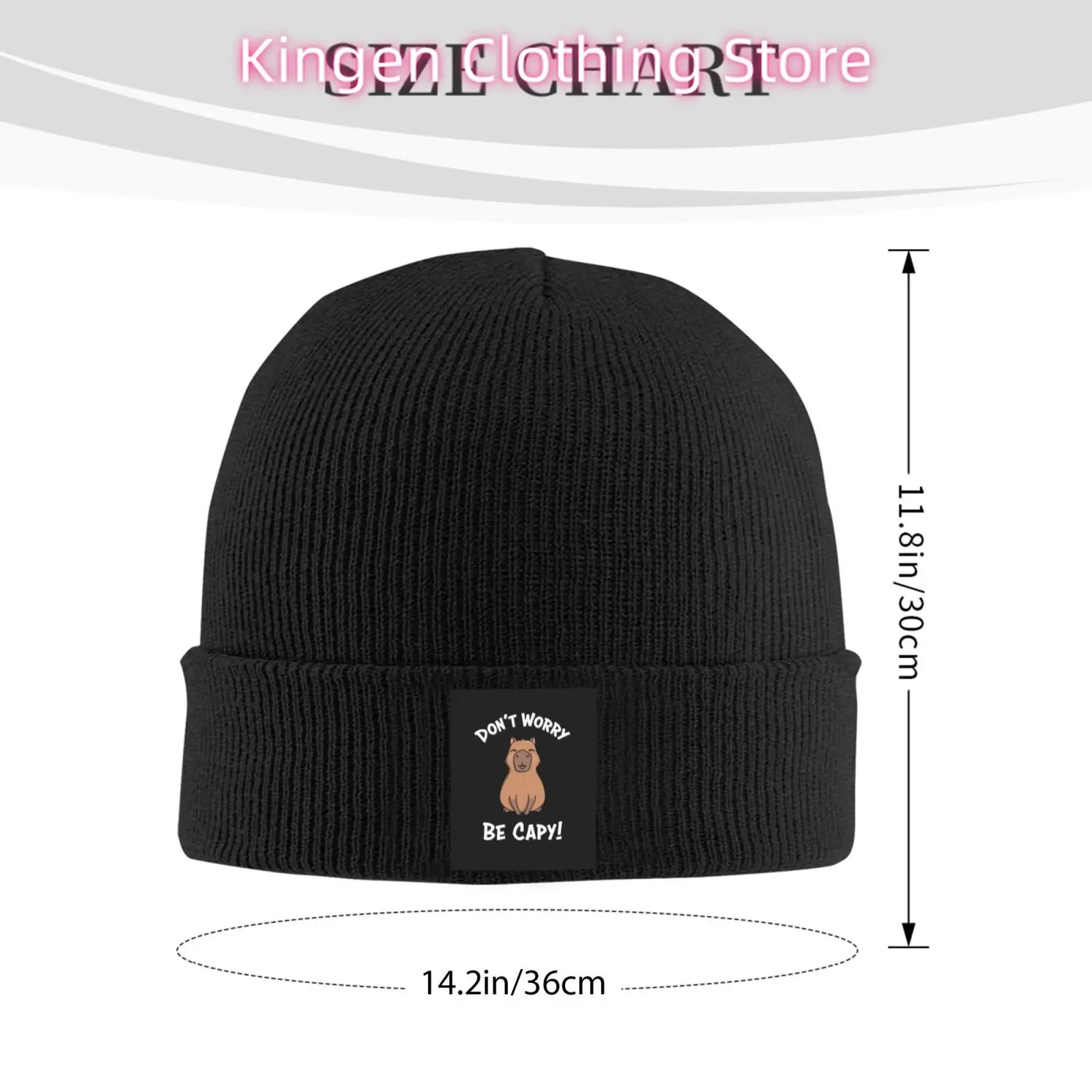 Bee and Capybara Thermal Vintage Look Hats Autumn Winter Beanies Baggy Cap Female Male Knitted Hat New Hip Hop Warm