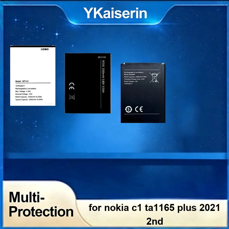 

Mobile Phone Battery Long-Lasting WT141 S5420AP SP210 2500mAh For Nokia C1 TA1165 Plus 2021 2ND