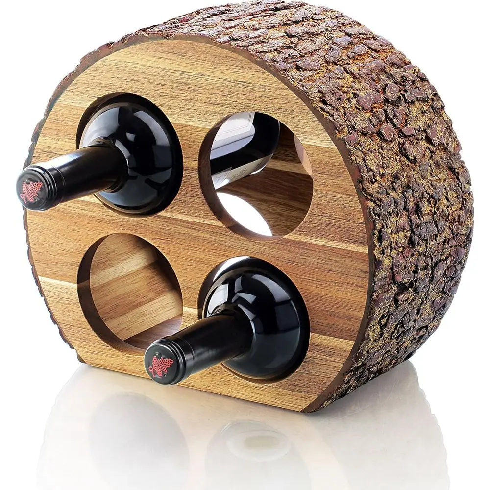 

Acacia Wood Countertop Wine Rack, 4-Bottles
