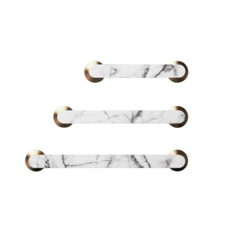 

1 Piece White Marbled Cabinet Handles for Furniture Closet Dresser Drawer Pull Cupboard Hardware Kitchen Handle 96mm 128mm 160mm