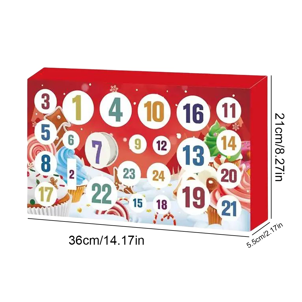 Calendario de Adviento de Slime 2024, calendario de cuenta regresiva de Navidad de 24 días, Kit de Slime DIY, calendario de Adviento de Navidad, regalos para niños