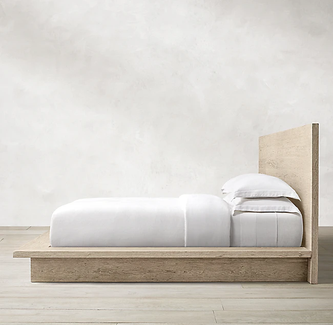 

For Leisure Resort Design Home Bedroom Furniture Double Seat Size Oak Solid Wood Beds