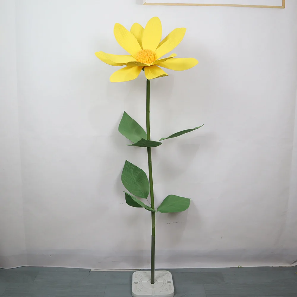 

High Quality Artificial EVA Daisy Set Flowers Props Decor Outdoor Wedding Supplies Photography Backdrop Festive DIY Decoration