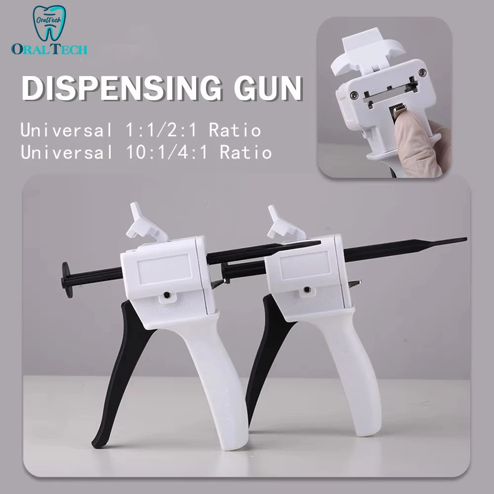 

Dental Dispensing Gun Silicon Rubber Impression Conveying Mixers Mixing Tips Disposable Universal Dispenser Gun Dentist Tools