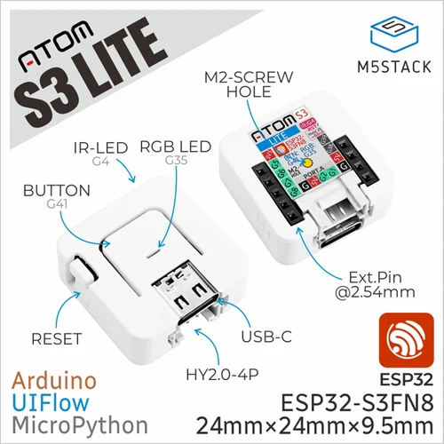 Kit de desarrollo oficial ATOMS3 Lite ESP32S3 M5Stack