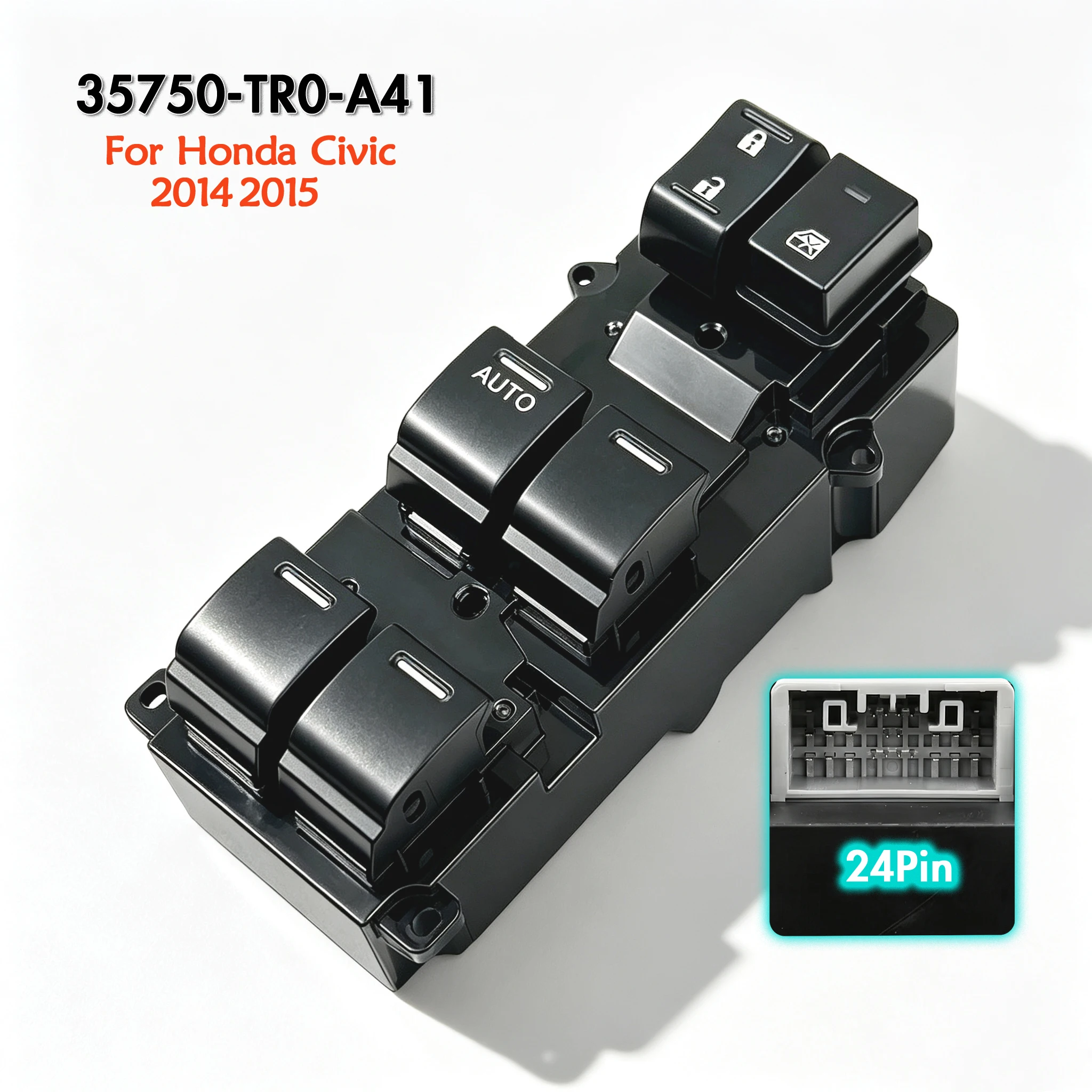 35750-TR0-A41 For Honda CRV Civic 2014 2015,Front Left Driver Side Electric Master Power Window Switch Lifter Control Button