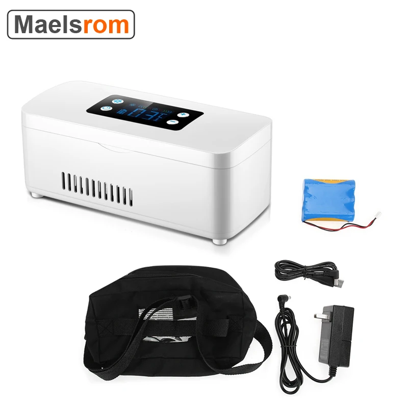 Portable Travel Insulin Fridge Box Insulin Cooler Cooling Medicine Refrigerator Smart LCD Display Pill Case