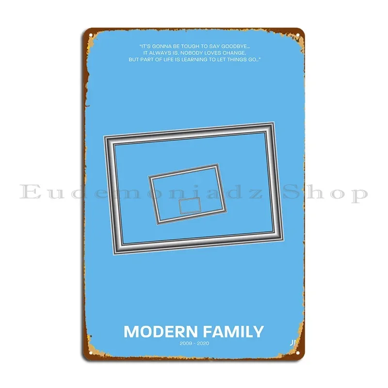 Modernes Familien-Metallschild Poster Bedruckt Party-Dekoration Individuelles Garagen-Wand-Deko Blechschild Poster
