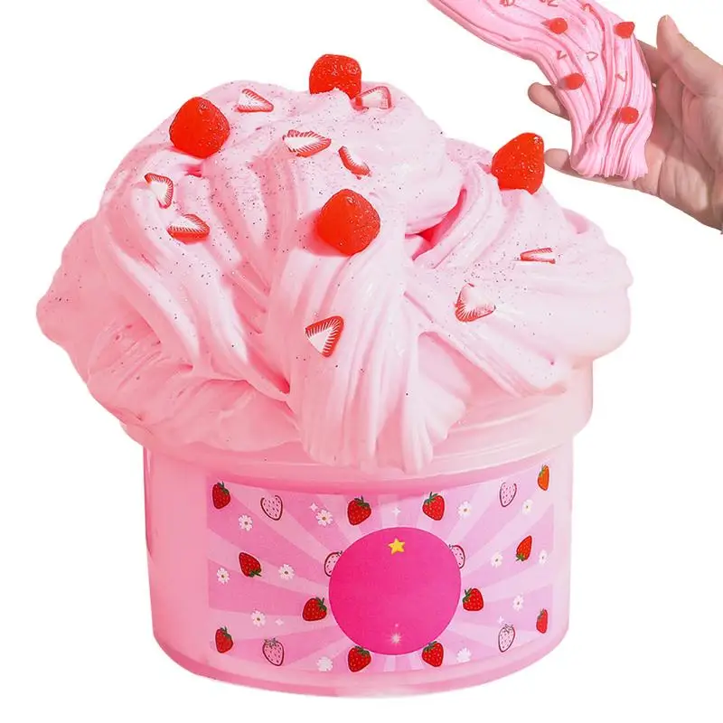 

Сжимание для снятия стресса, 200 мл, без липкой клубники, масло, грязь, забавная глина для снятия стресса для детей 3 лет, детские развивающие игрушки