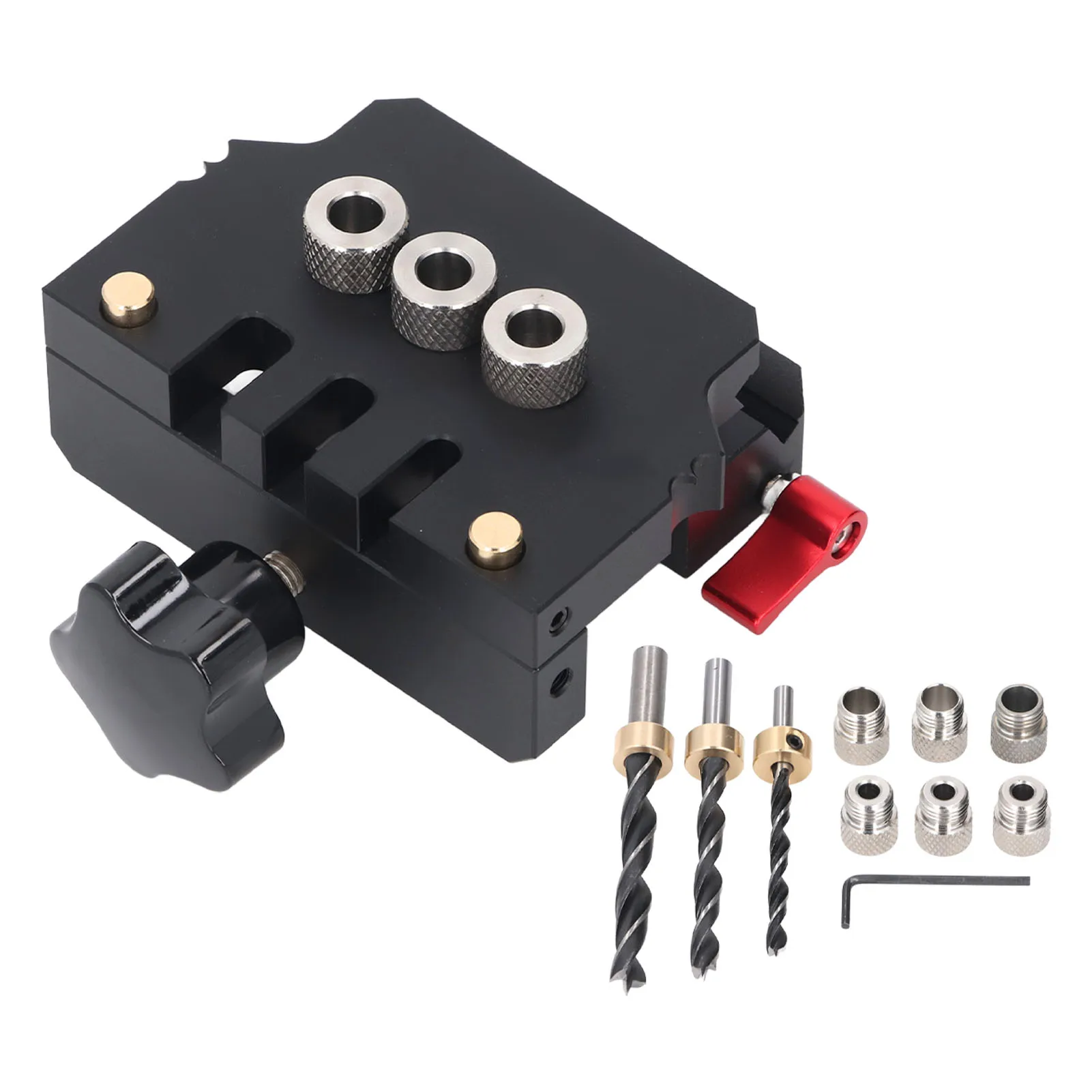 Self Centering Patchwork Doweling Jig Aluminum Alloy Portable Wood Dowel Punch Locator for Woodworking Wood Dowel Punch Locator