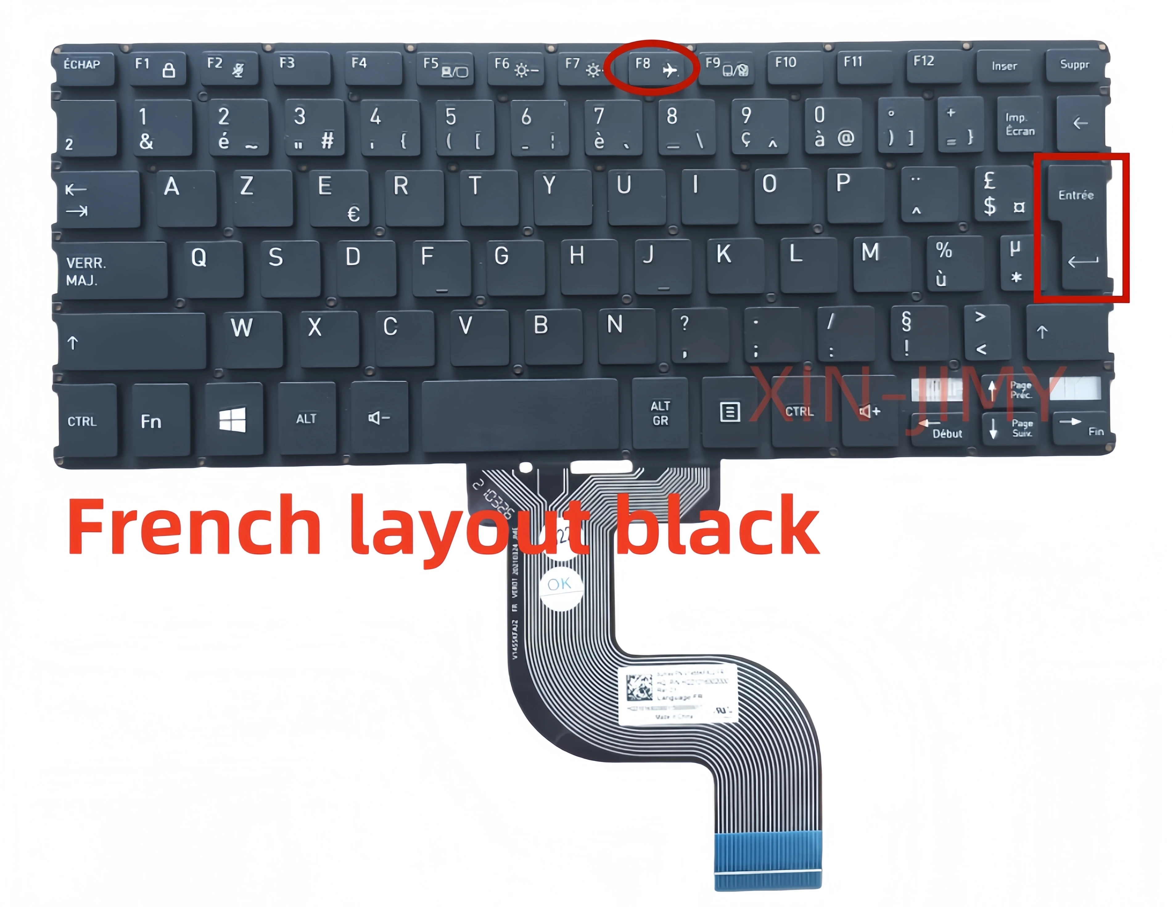 French layout without backlit black Laptop Keyboard For dynabook K50 K50FS Notebook