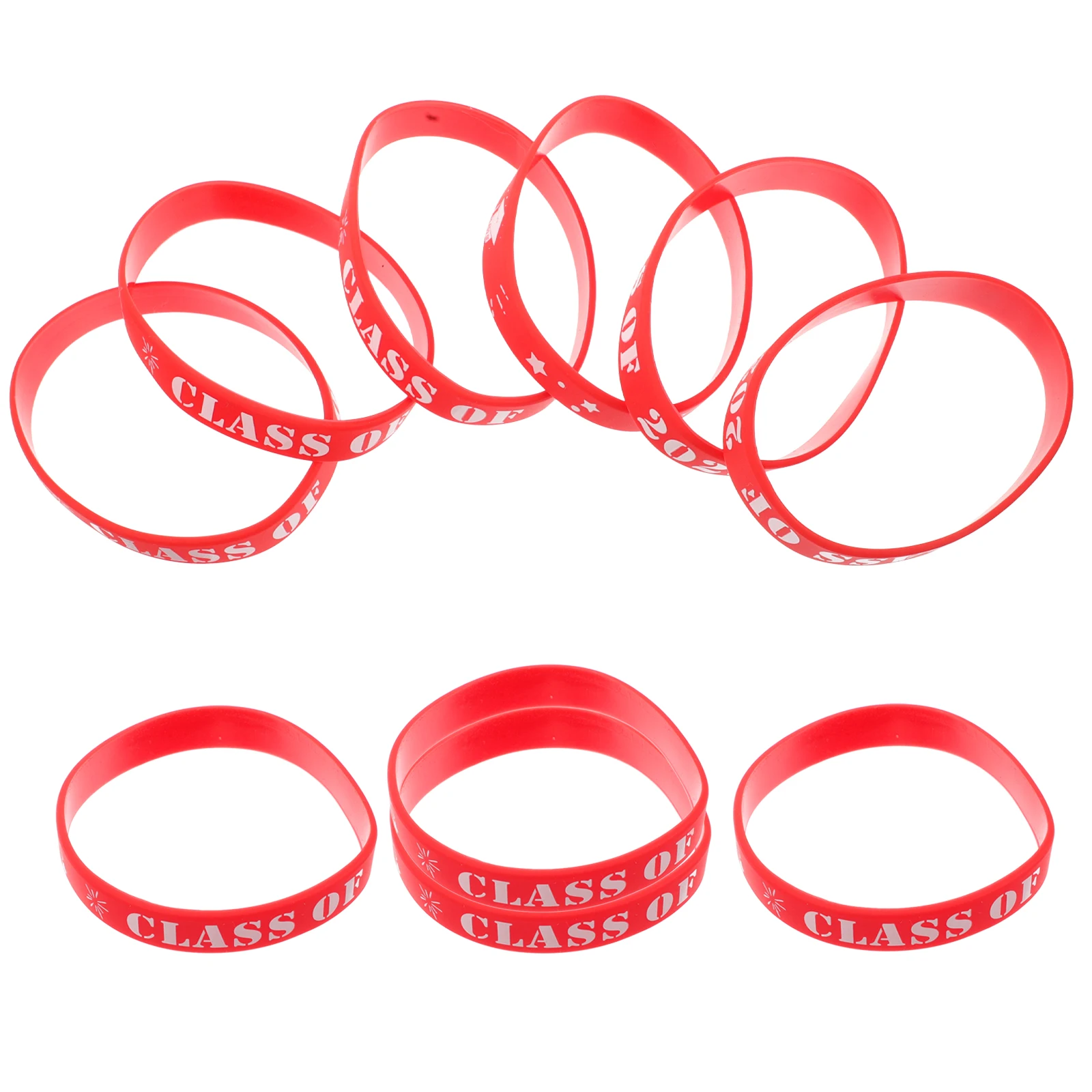

Guest Graduation Celebration Bracelet Festival Wristband Decor Red Silicone Bracelets