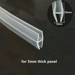 PVC Rubber H Strip Edge Shield Encloser Bound for 5mm Glass Door Metal Wood Panel Board Vehicle Seals Transparent