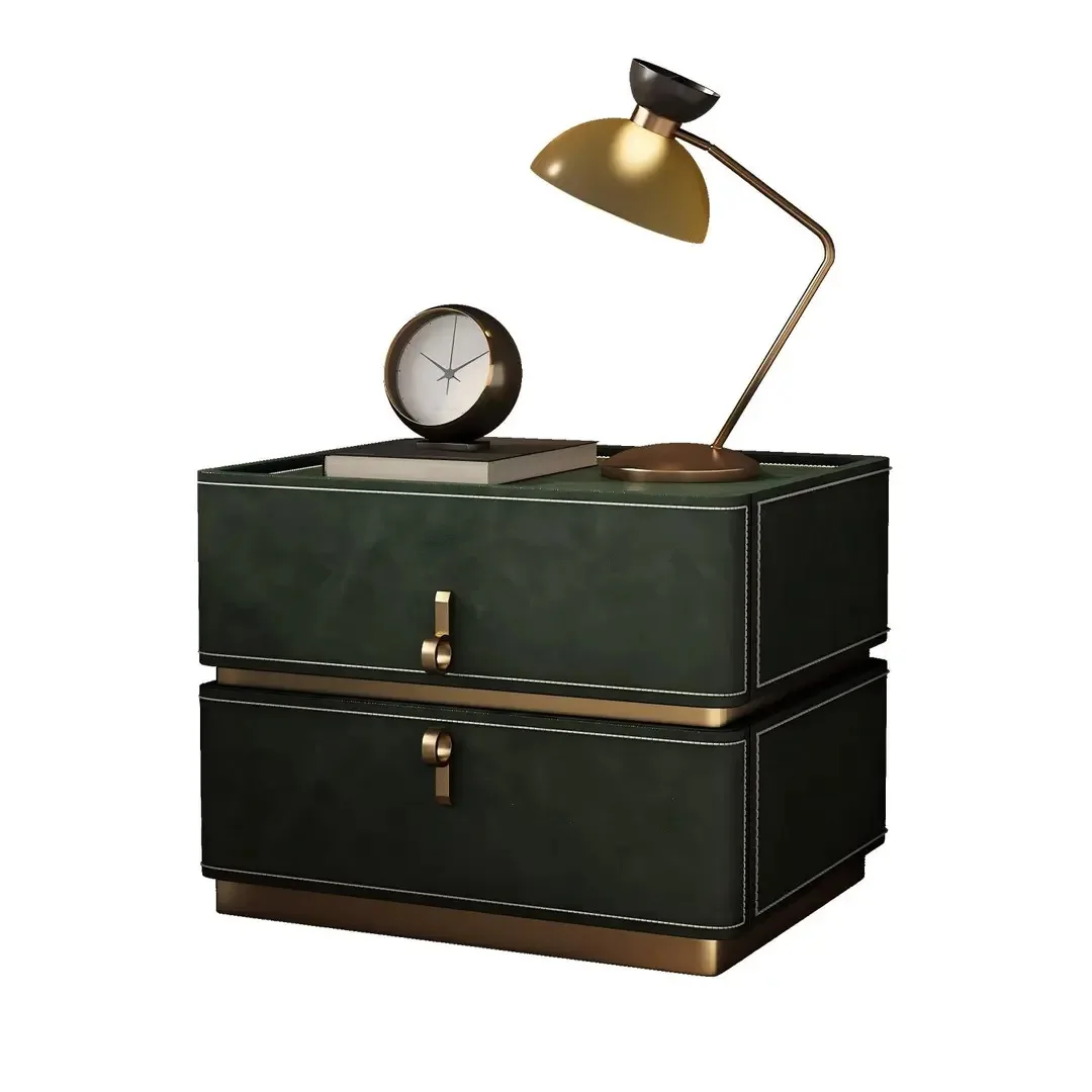 LH high-end light luxury all-solid wood bedside table bedroom high-end feeling installation-free cabinet