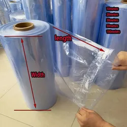 50 100Meters PVC Heat Shrink Film Plastic Cosmetic Book Box Shoes Packaging Canister Hot Shrinkable Tube Transparent Cylinder