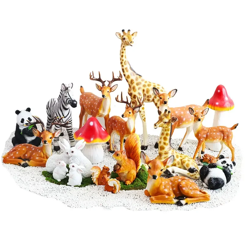 

Garden simulation animal giraffe rabbit zebra panda squirrel sika deer gardening landscaping garden landscape ornament