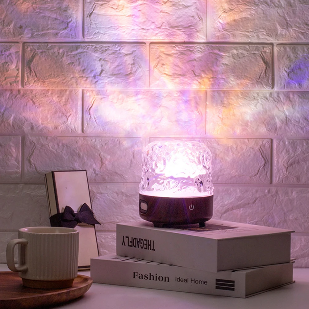 ضوء ليلي مموج مائي 16 لونًا مع زر لمس وجهاز تحكم عن بعد، مصباح بروجيكتور موجة المحيط لغرفة المعيشة وغرفة النوم والدراسة #2