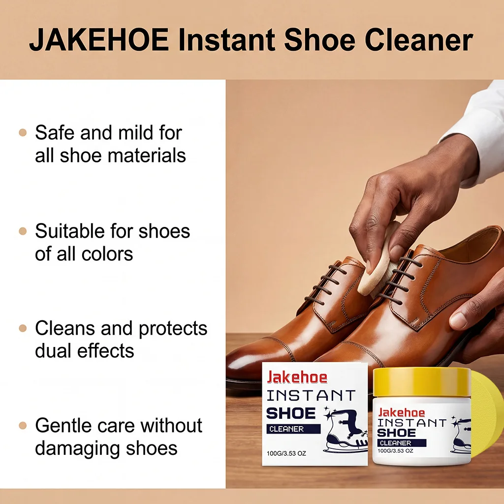 Shoe Cleaning Cream For Multiple Materials With Mild Formula And Shine Enhancement Portable Size