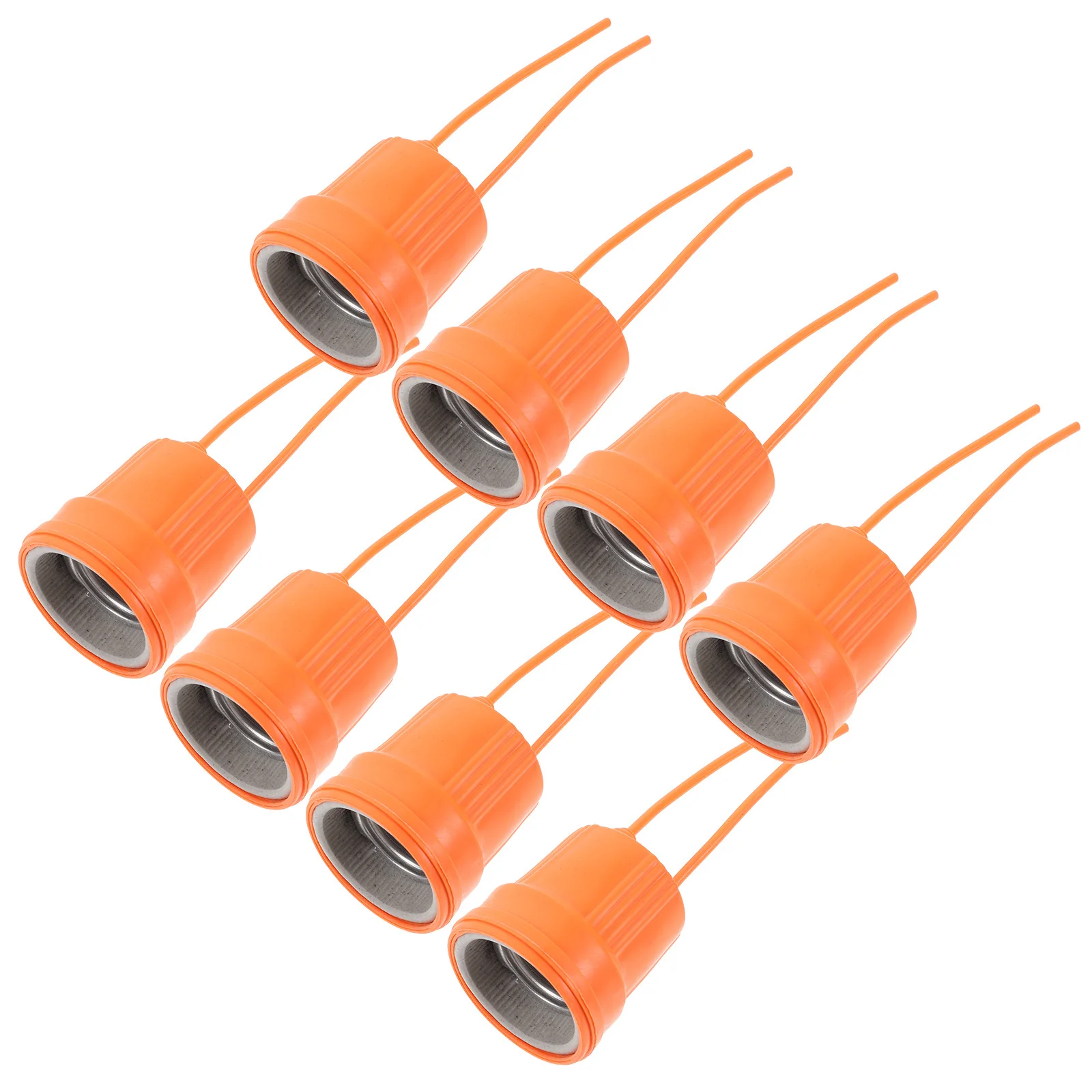 

8pcs Waterproof Lamp Holder High Temperature Resistant Pvc Ceramic Screw Design For Chandeliers Wall Lamps Outdoor Ceiling Light
