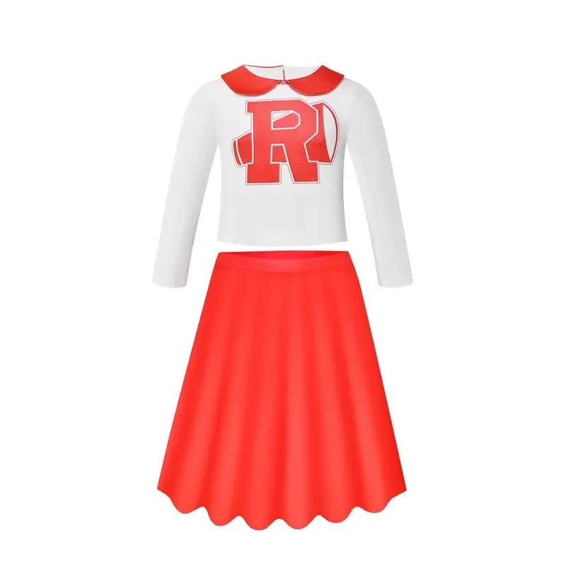 2023 vet Rydell High kids cheerleader cosplay jurk meisjes sportkleding rok Halloween carnaval cosplay kostuum