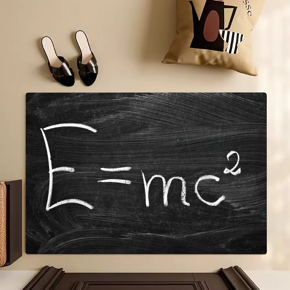 Art Albert E-Einstein Math Floor Mat Bedroom Kitchen Door Bath House Super Absorbent Foot Non-slip