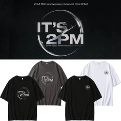 Kpop 2PM 15th Anniversary Man/Women Harajuku T-shirt Round Neck Short Sleeve Casual Unisex Streetwear COTTON Top