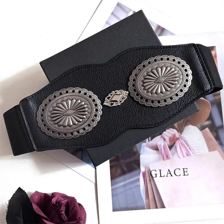 

Женский винтажный эластичный корсет из искусственной кожи, женское пальто с поясом, платье с поясом, широкий пояс J1599