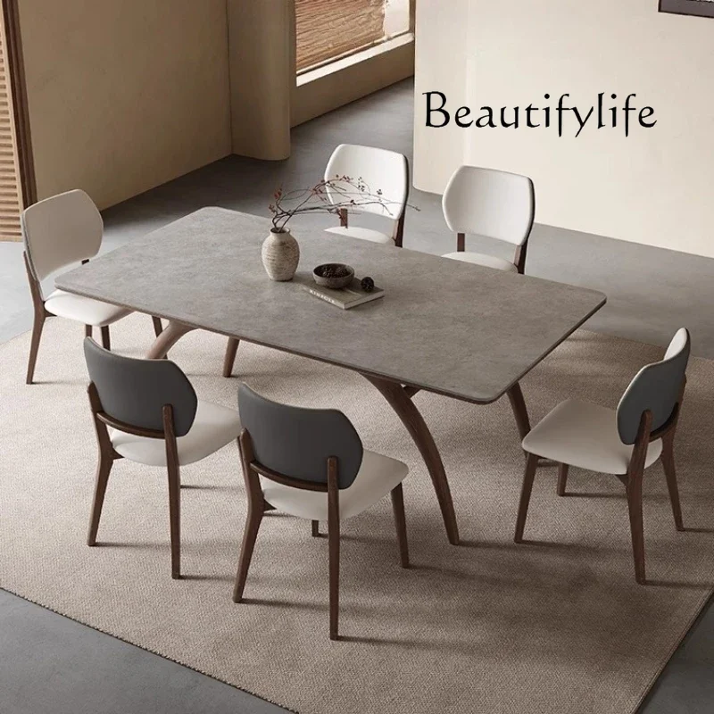 N36 Romantic Wood Dining Table Modern Simple Comfortable Adult Unusual Table Aesthetics Gaming Restaurant Muebles Home Furniture