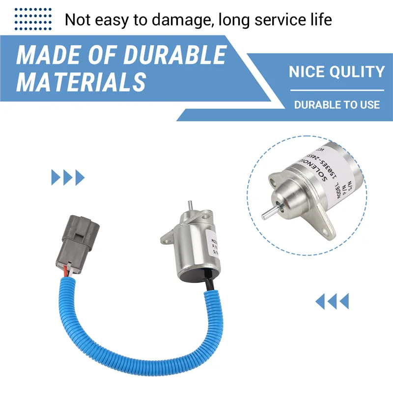 

Premium 24V Fuel Shutoff Solenoid Valve 1503ES-24S5SUC12S For YANMAR-TB235 3TNV88 BPTB2