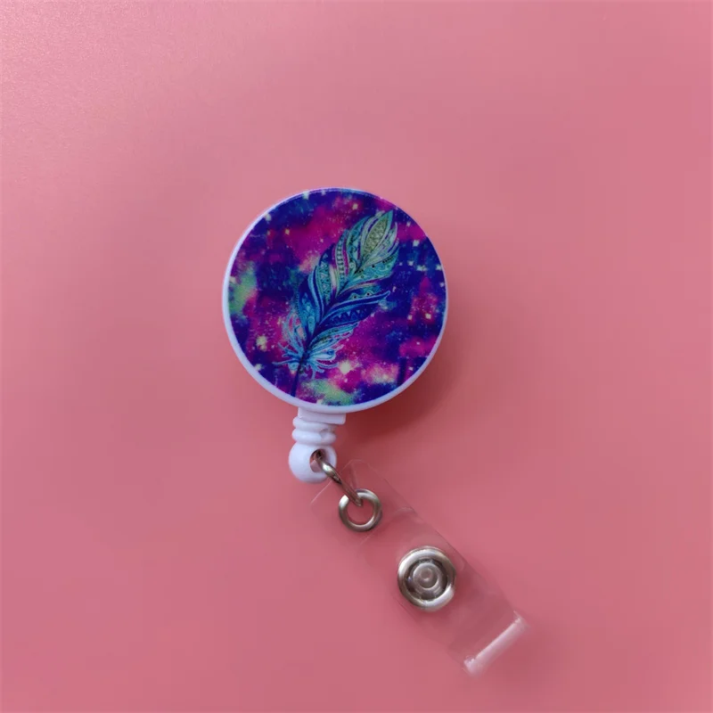 Leoparden-Kartenhalter mit horizontaler einziehbarer Schnalle, Business-Abzeichenrolle, Clip für Damen, Kartenhalter, Ärzte, Krankenschwestern, Hängen Sie Zertifikate – Detail 21