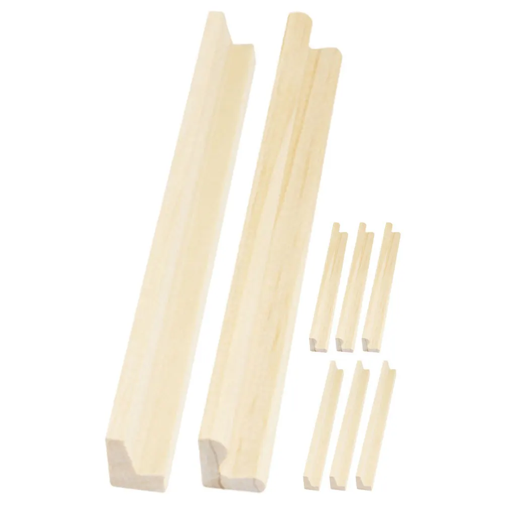 8 stuks houten domino-bases robuust dicht houtmateriaal schuine hoek ontwerp goed zicht multifunctionele houder display lade