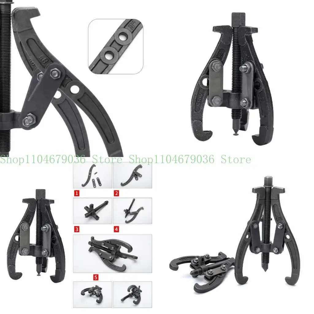 

652F 3 Jaw Pullers Bearing Pullers Auto Bushing Gear Extractor Wheel Inner Bearing Pullers Auto Pulley FlywheelRemoval