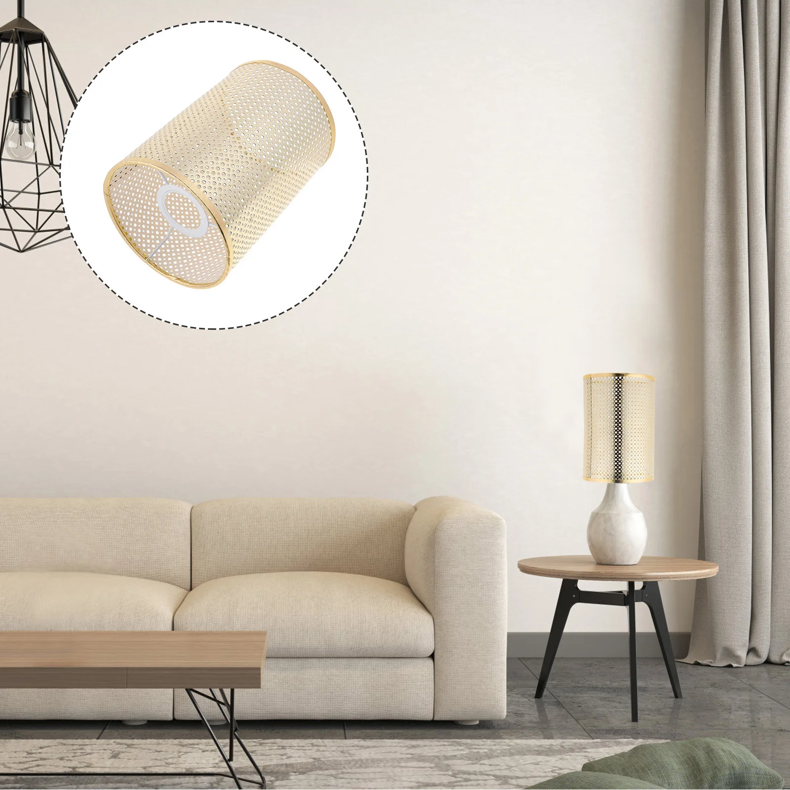 

Stylish Rattan Lamp Shade Floor Light Cover E27 E14 Socket Durable Ambient Lighting Decor Home Modern Design Long Drum Table