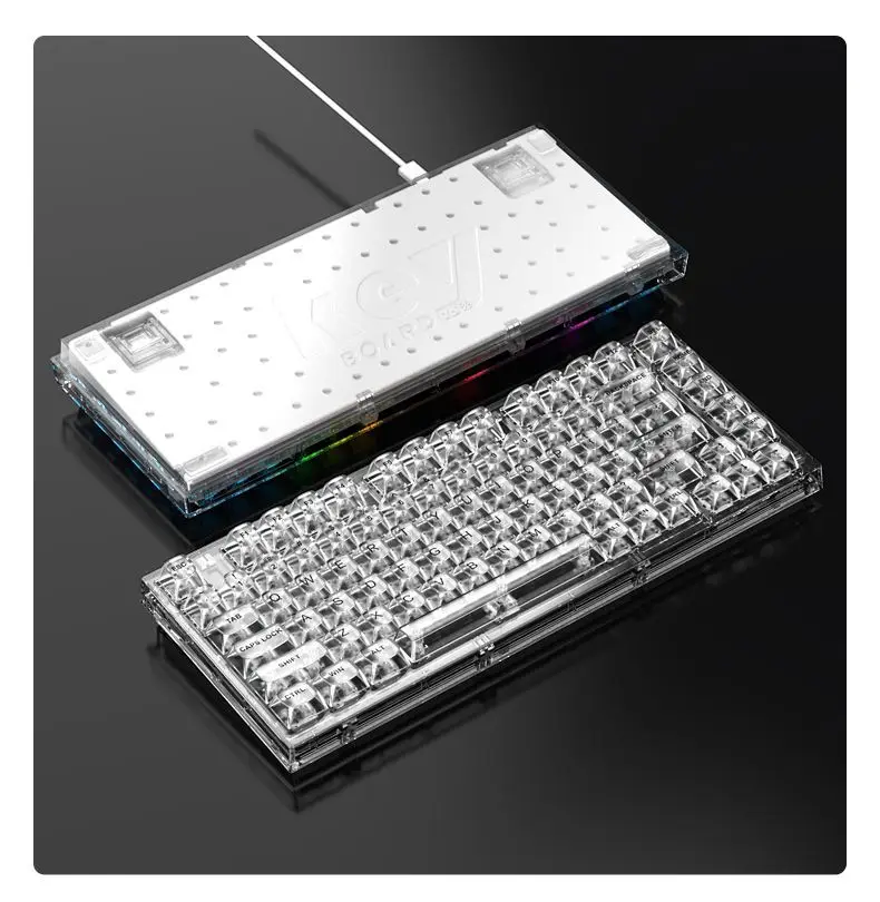 

Клавиатура игровая Механическая Прозрачная с RGB-подсветкой и 82 клавишами