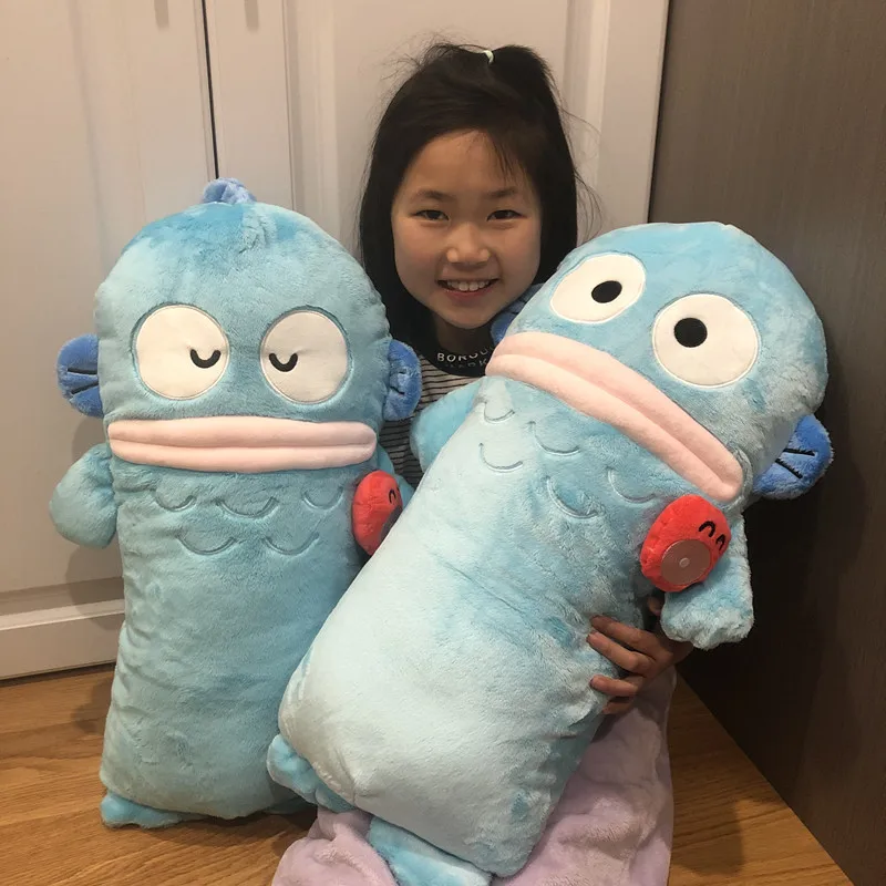 Muito longo sanrio hangyodon brinquedo de pelúcia macio hangyodon boneca de pelúcia anime peixe feio plushies travesseiro sofá cama decoração para casa almofada