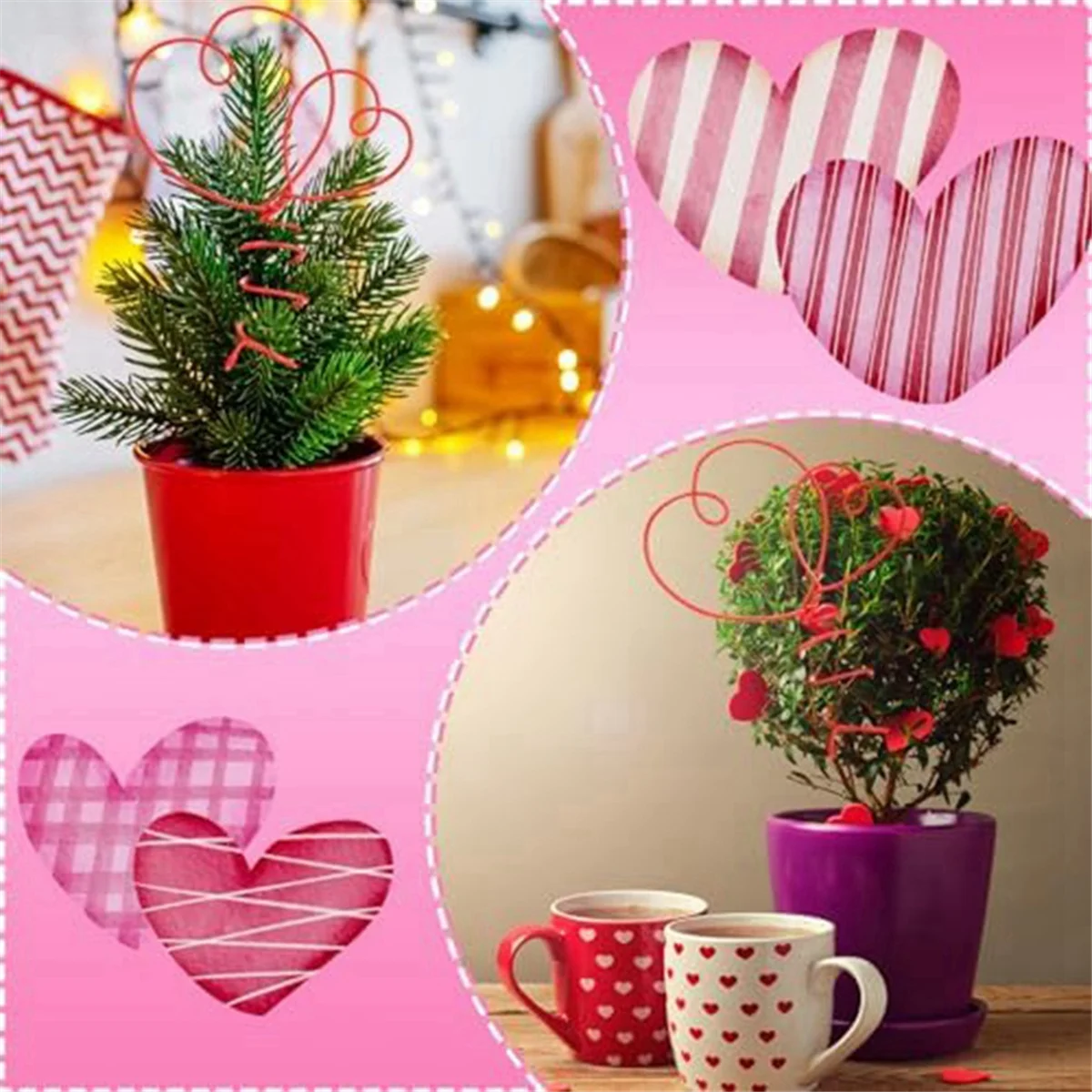 Mini Tree Intertwined Hearts Tree for Tree Metal Heart Tree Heart Decorations for Party Holiday Ornament Home Decoration